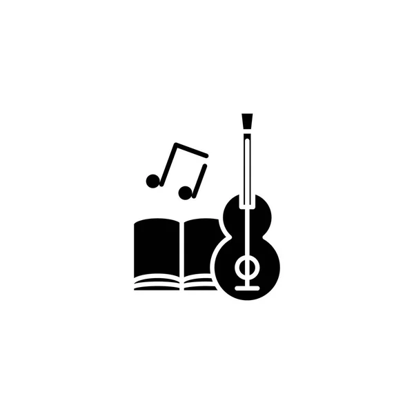 Music black icon concept. Music flat  vector symbol, sign, illustration.