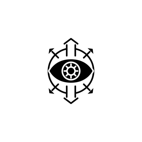 Visión del proyecto concepto de icono negro. Visión del proyecto vector plano símbolo, signo, ilustración . — Vector de stock