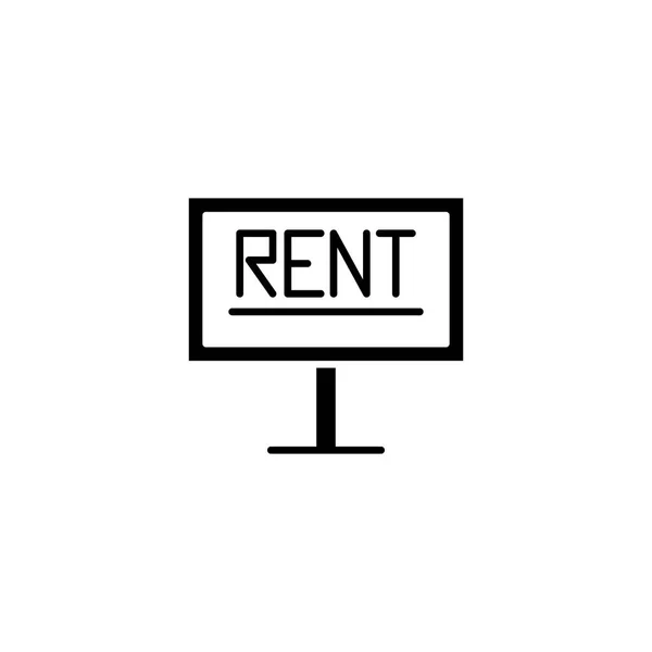 Property for rent black icon concept. Property for rent flat  vector symbol, sign, illustration. — Stock Vector