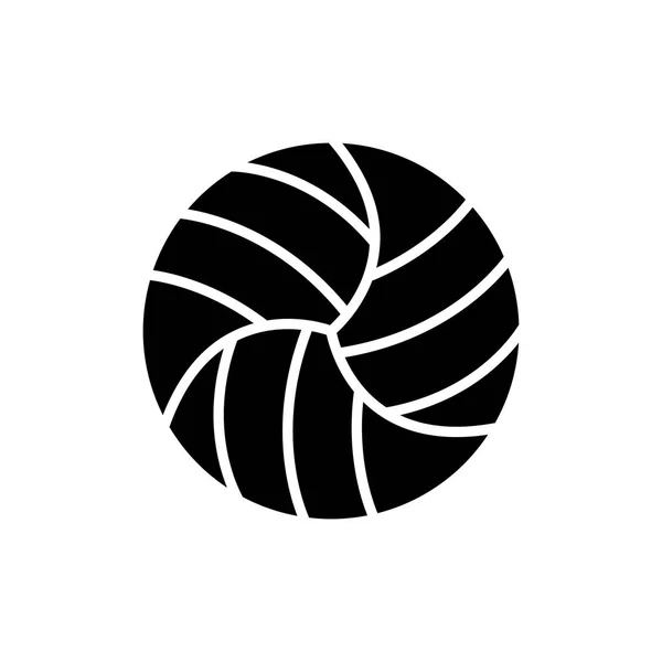 Концепция черной иконы волейбола. Соревнования по волейболу плоский вектор символ, знак, иллюстрация . — стоковый вектор