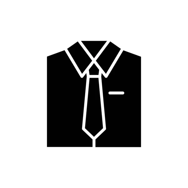 Concept d'icône noire uniforme de travail. Travail uniforme vecteur plat symbole, signe, illustration . — Image vectorielle
