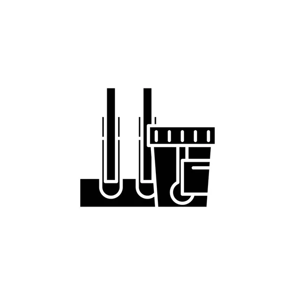 Urine examination black icon concept. Urine examination flat vector symbol, sign, illustration. — Stock Illustration Urine examination black icon concept. Urine examination flat vector symbol, sign, illustration. Royalty Free Stock Illustrations
