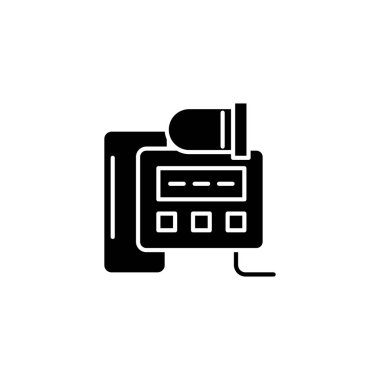 Elektrik malzemesi siyah simge kavramı. Elektrik malzemesi düz vektör simgesi, işaret, resim.