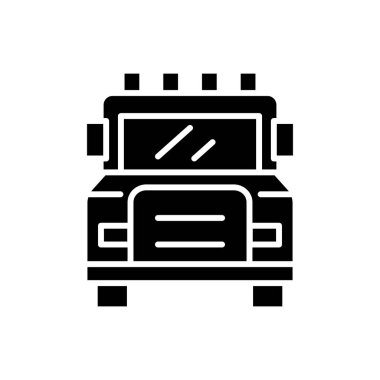 Acil servis siyah simge kavramı. Acil servis düz vektör web sitesi işaret, sembol, şekil.