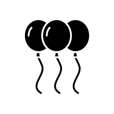 Tatil top siyah simge kavramı. Tatil topları düz sembolü, işaret, illüstrasyon vektör.