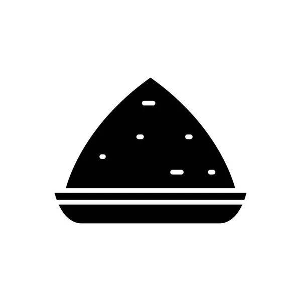 Feestelijk diner zwart pictogram concept. Feestelijk diner platte vector symbool, teken, illustratie. — Stockvector