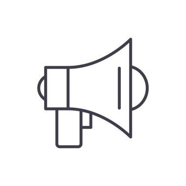 Yayın siyah simge kavramı. Yayın düz vektör simgesi, işaret, resim.