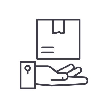 İş yazışma siyah simge kavramı. İş yazışma düz vektör simgesi, işaret, resim.