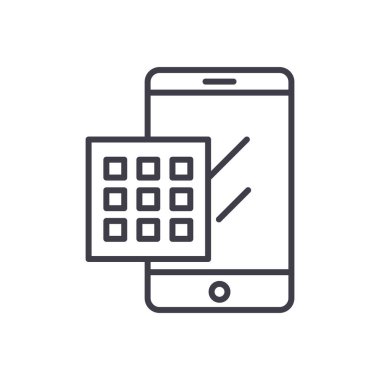 Bir numara siyah simge kavram çevriliyor. Arama bir numara düz vektör simgesi, işaret, illüstrasyon.