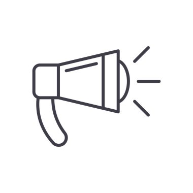 Promosyon etkinliği siyah simge kavramı. Düz vektör-promosyon aktiviteler-işareti, işaret, resim.