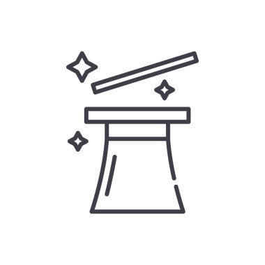 Gösteren hileler siyah simge kavramı. Gösteren hileler düz sembolü, işaret, illüstrasyon vektör.