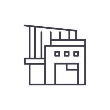 Ambar karmaşık siyah simge kavramı. Ambar karmaşık düz vektör simgesi, işaret, resim.