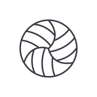 Voleybol yarışmalar siyah simge kavramı. Voleybol yarışmalar düz sembolü, işaret, illüstrasyon vektör.