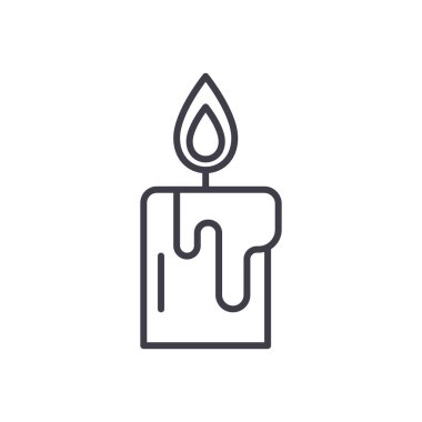 Mum mum siyah simge kavramı. Mum mum düz vektör simgesi, işaret, resim.