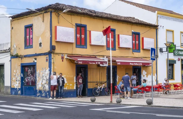Sao Miguel Island Azores Juni 2019 Portugiesische Männer Stehen Und — Stockfoto