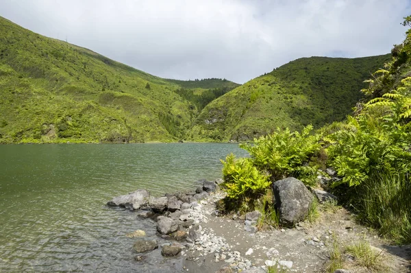 Vista Lagoa Fogo Lago Fuego Sao Miguel Azores Portugal — Foto de Stock