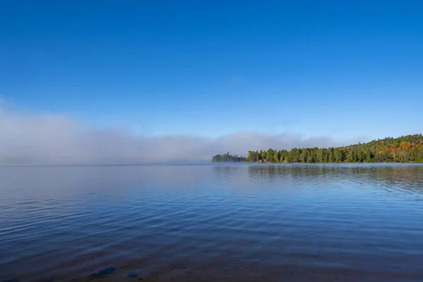 Manhã Névoa Lago Dois Rios Algonquin Park Ontário Canadá — Fotografia de Stock