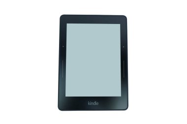 Tayland - 31 Aralık 2018 Amazon Kindle yolculuk ile beyaz bir arka plan üzerinde izole ekran boş, e-kitap okuyucu
