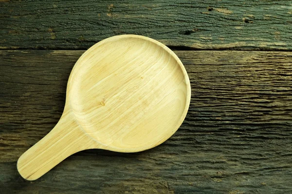 Plato Madera Vacío Pisos Madera Viejos Agrietados Con Espacio Vacío — Foto de Stock