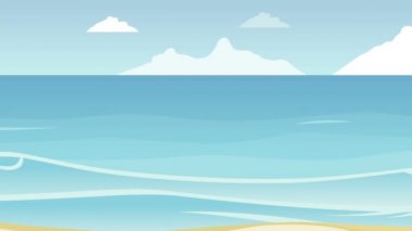 Güzellik deniz manzara video arka plan animasyon