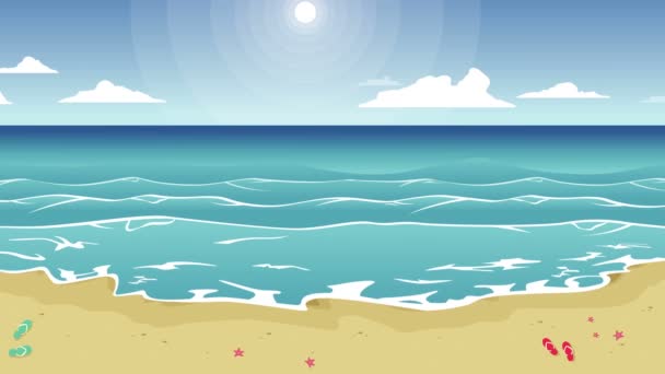 Animation Der Tropischen Landschaft Hintergrundvideosammlung — Stockvideo