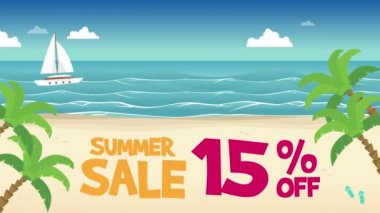 Büyük yaz Satılık Deniz animasyon gemide ile