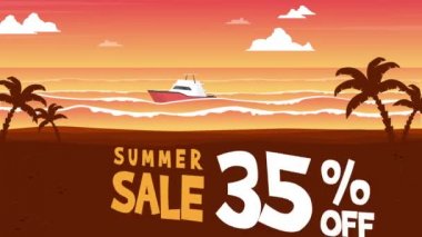 Büyük yaz Satılık Deniz animasyon gemide ile