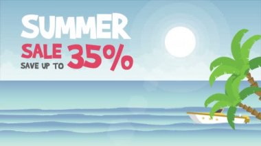 Büyük yaz Satılık Deniz animasyon gemide ile