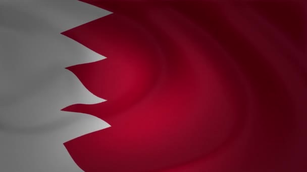 Σημαία Του Μπαχρέιν Κουνώντας Συλλογή Κινούμενη Εικόνα Φόντου — Αρχείο Βίντεο
