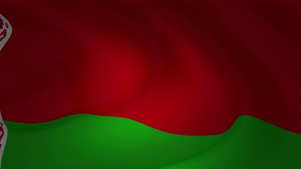 Flagga Animering Samlingen Vitryssland Bakgrund — Stockvideo