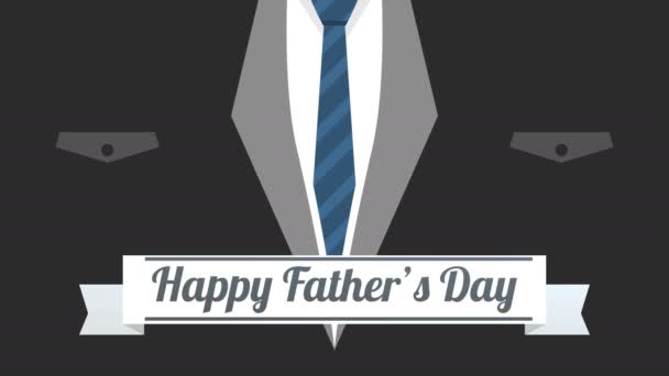 Happy Father Day Cartoon Background Collection — стоковое видео