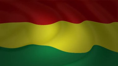 Bolivya bayrak rüzgar animasyon koleksiyonda sallayarak