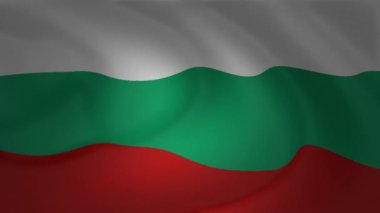 Bulgaristan bayrak rüzgar animasyon koleksiyonda sallayarak