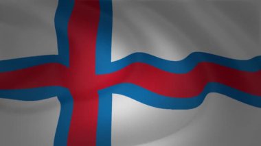 Animasyon koleksiyonu sallayarak Faroe Adası bayrak portre