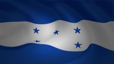 Honduras bayrağı Closeup animasyon koleksiyonu sallayarak