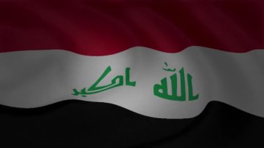 Animasyon rüzgar koleksiyonda sallayarak Irak bayrağı