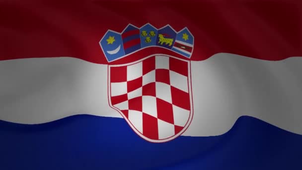 Flagge Von Kroatien Schöne Animation Hintergrundsammlung — Stockvideo