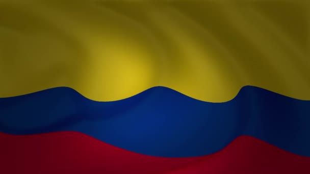 Vlajka Kolumbie Pozadí Animace Kolekce — Stock video