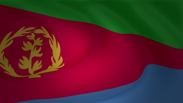 Eritrea zászló integet a szél gyűjtemény animáció