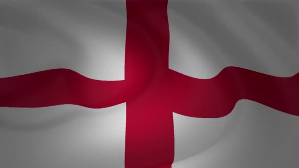 Animering England Flagga Vajande Vinden Samlingen — Stockvideo