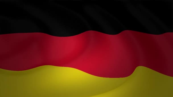德国国旗在风中挥舞动画收藏 — 图库视频影像