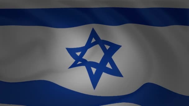 Animation Drapeau Israël Agitant Dans Collection Vent — Video