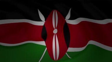 Kenya'nın animasyon bayrak sallayarak video koleksiyonu