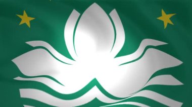 Macau animasyon bayrak sallayarak video koleksiyonu