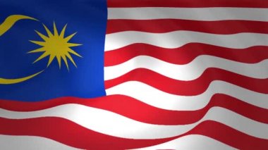 Animasyon video koleksiyonu sallayarak Malezya bayrağı