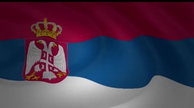 Güzel esen rüzgar koleksiyonda Sırbistan bayrağı