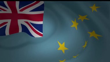 Animasyon bir Tuvalu bayrağı portre koleksiyonunun