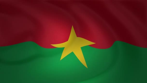 Burkina Faso Bandeira Lento Ondulação Filmagem Coleção — Vídeo de Stock