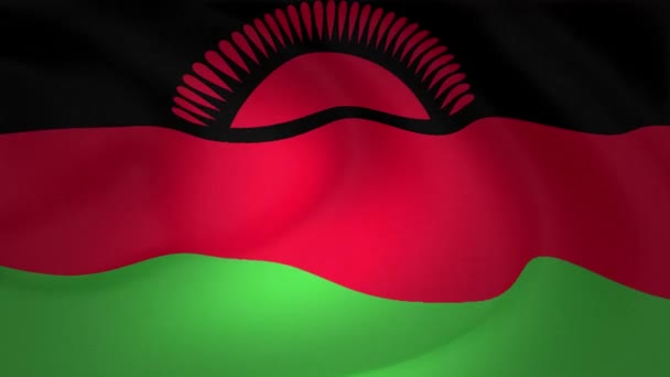 Animasi Bendera Malawi Mengibarkan Koleksi Video — Stok Video