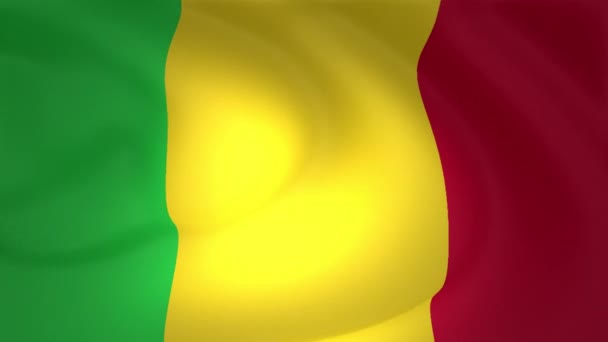 Vacker Satin Flagga Animering Samlingen Mali — Stockvideo